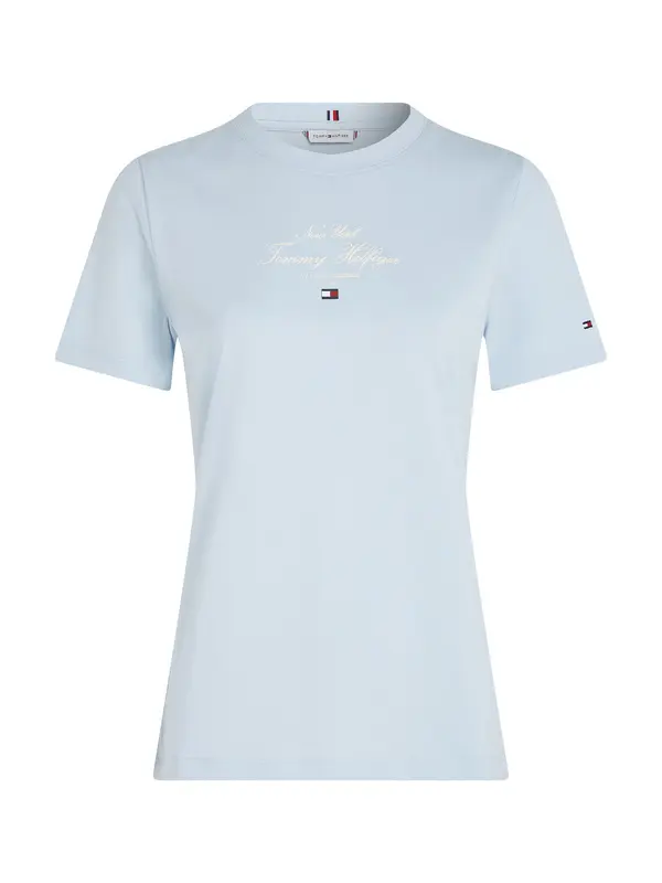 Regular Fit Script Crew Neck T-Shirt