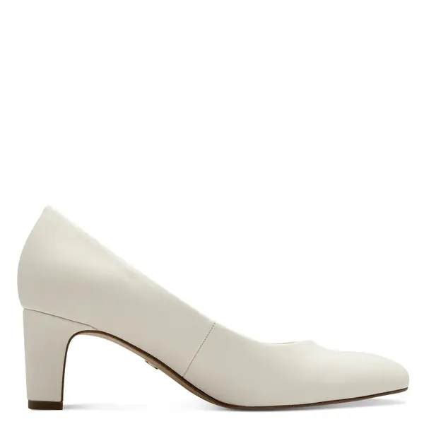 Leather Block Heel Pumps
