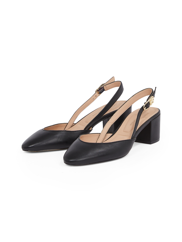  Smooth Leather Slingback Pumps