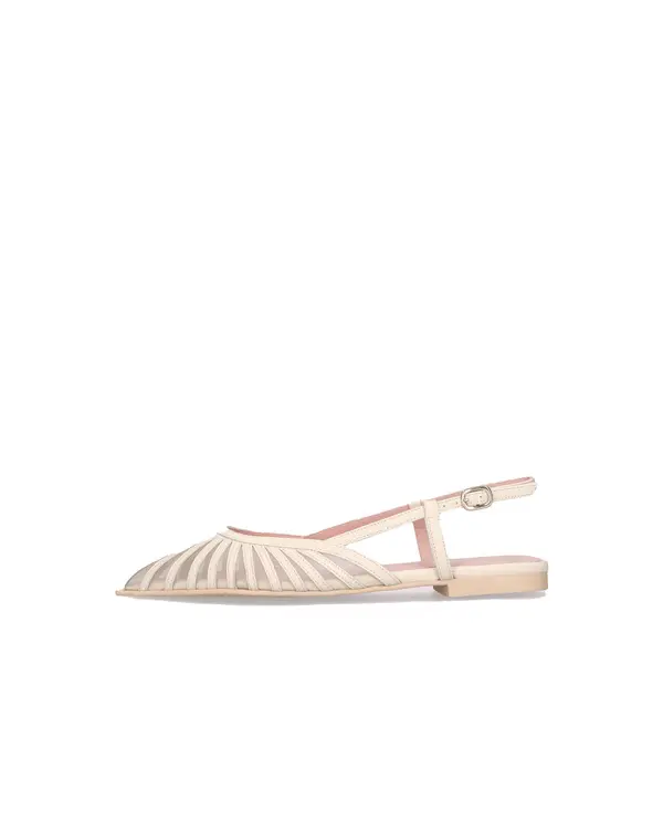  Mesh Slingback Flats