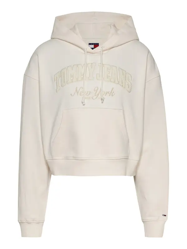  Boxy Cropped Varsity Hoodie