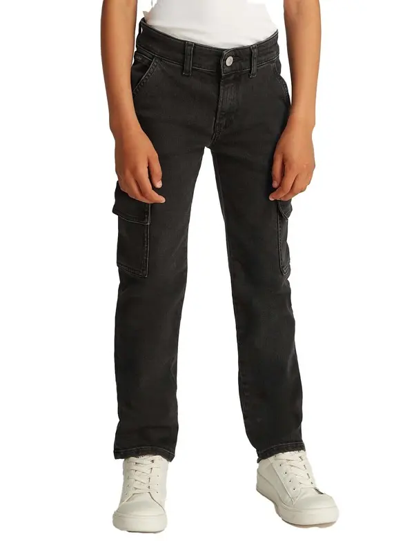  Mid Rise Straight Cargo Jeans
