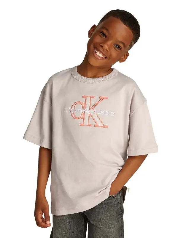  Outlined Fleece Mono T-Shirt