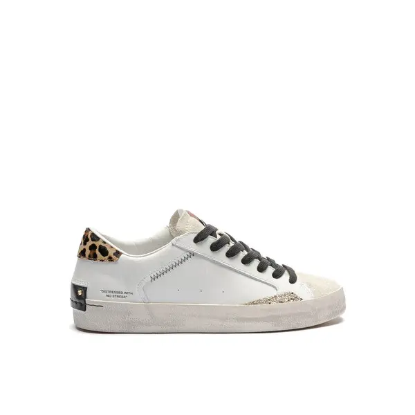 Leopard Print Leather Sneakers