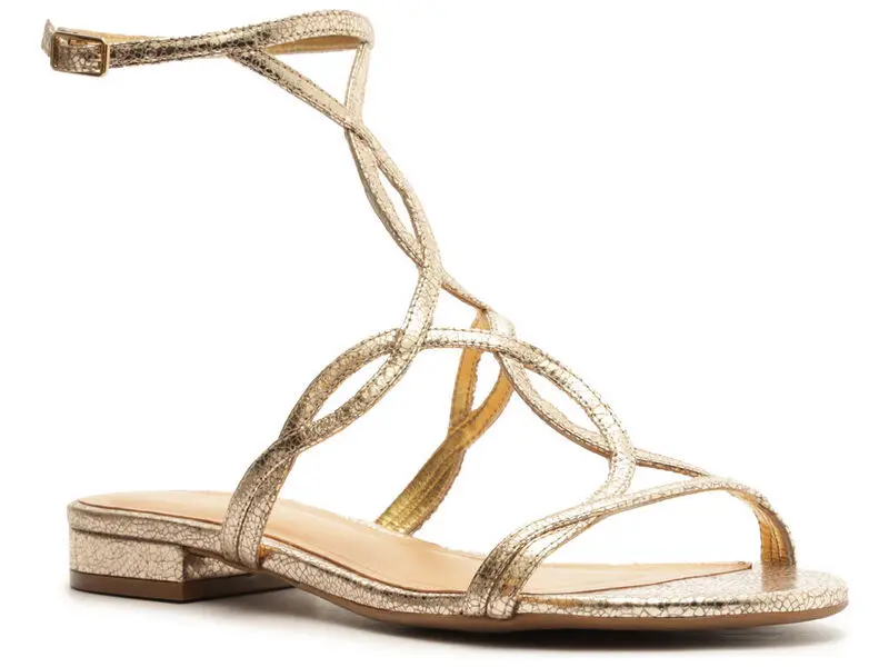 Flat Sandal with Interlaced Straps