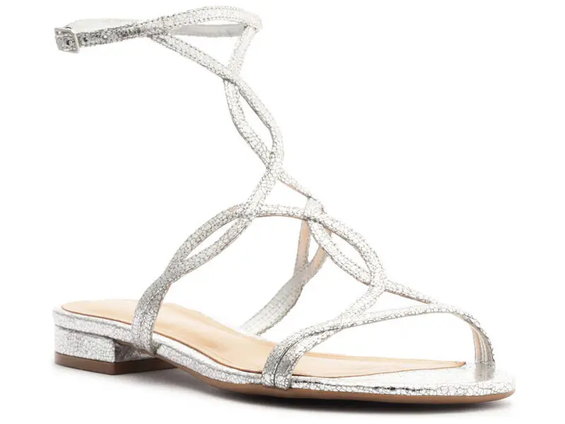 Flat Sandal with Interlaced Straps