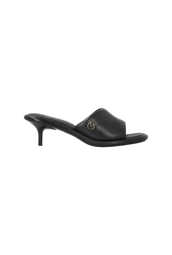 Leather Kitten Heel Mule
