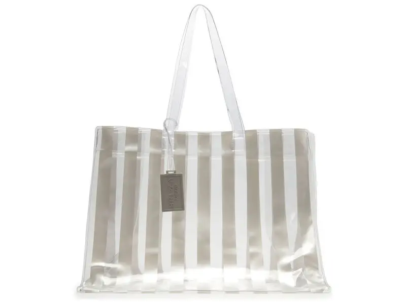 Striped Clear Tote Bag