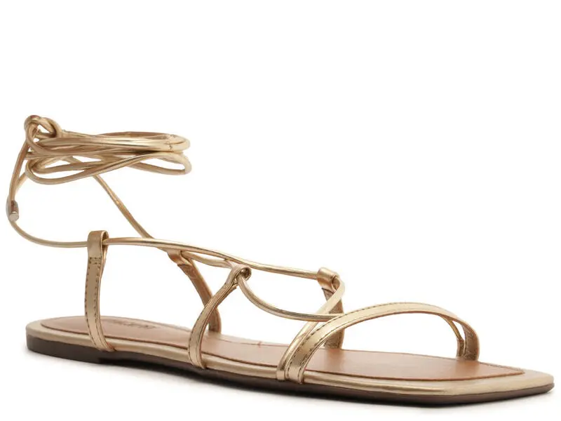 Thin Straps Tie Up Sandal