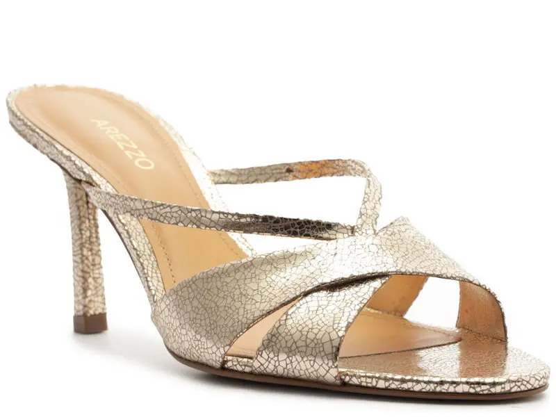 Cross Straps Thin Heel Mule
