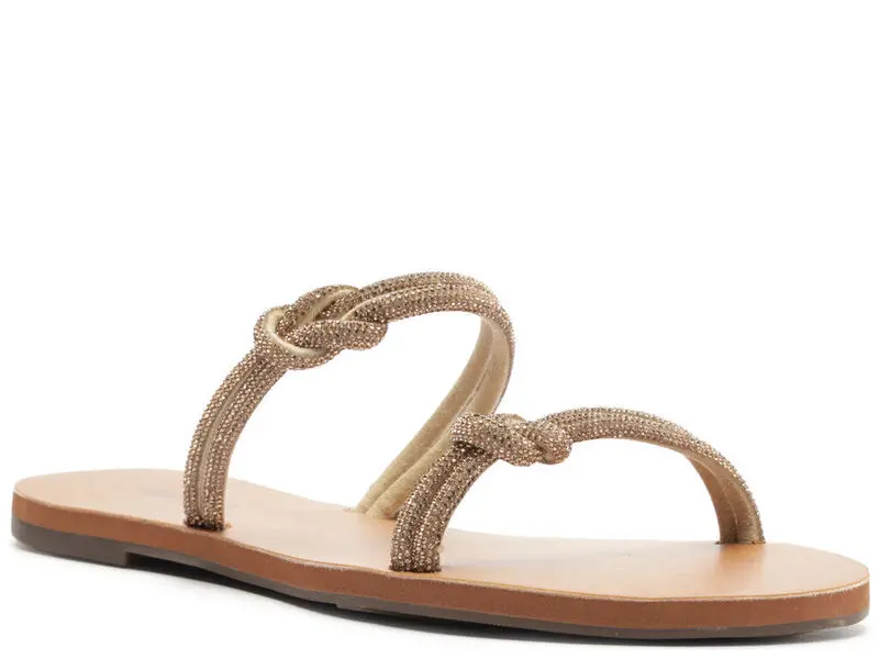 Glam Knot Parallel Straps Flats