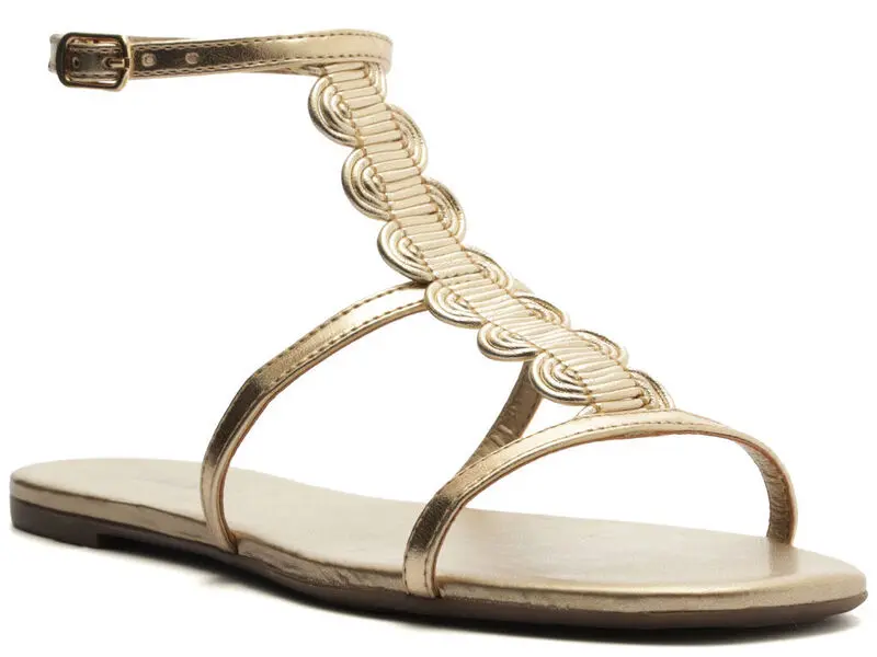 Wavy Platinum Gold Sandal