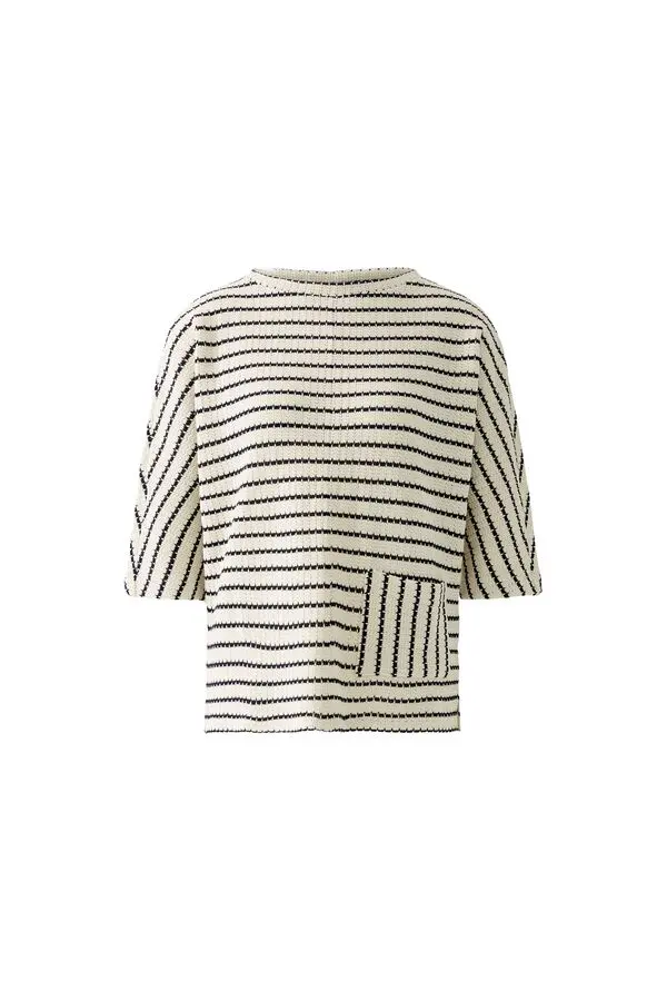 Knit Stripe Batwing Pullover