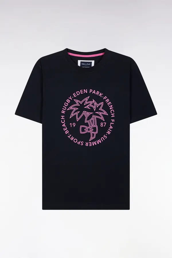 Relaxed fit t-shirt with palm tree screen print