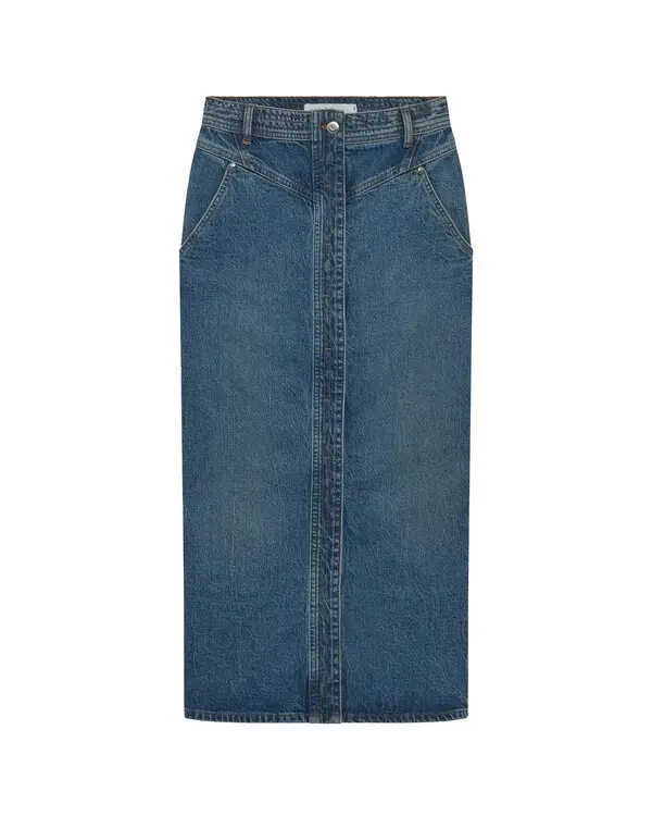 Denim Midi Skirt