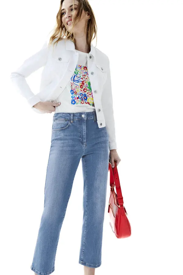 Mid-Rise Straight Jeans