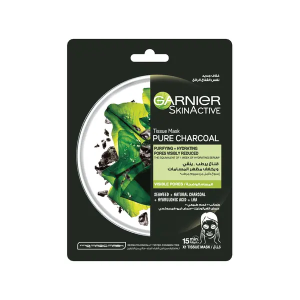 Garnier Charcoal and Algae Hydrating & Purifying Tissue Mask