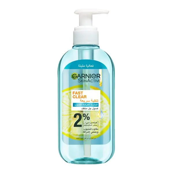 Garnier Fast Clear [2%] Salicylic Acid & Vitamin C - Anti-Acne Gel Wash (200mL)
