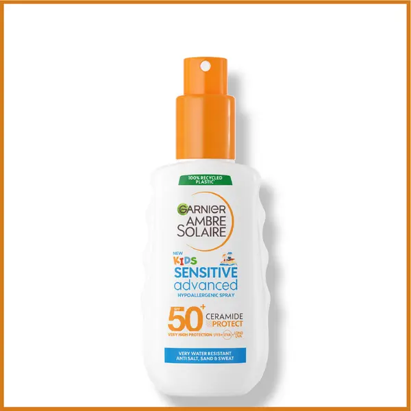 Garnier Ambre Solaire Sensitive Advanced SPF 50+ Ceramide Protect Sunscreen Spray For Kids (150mL) 