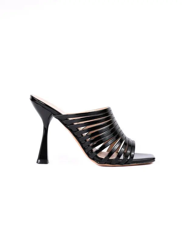 Multi-Strap Mule with High Heel