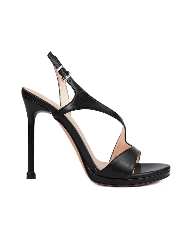 Patent Leather Ankle Strap Platform Sandals