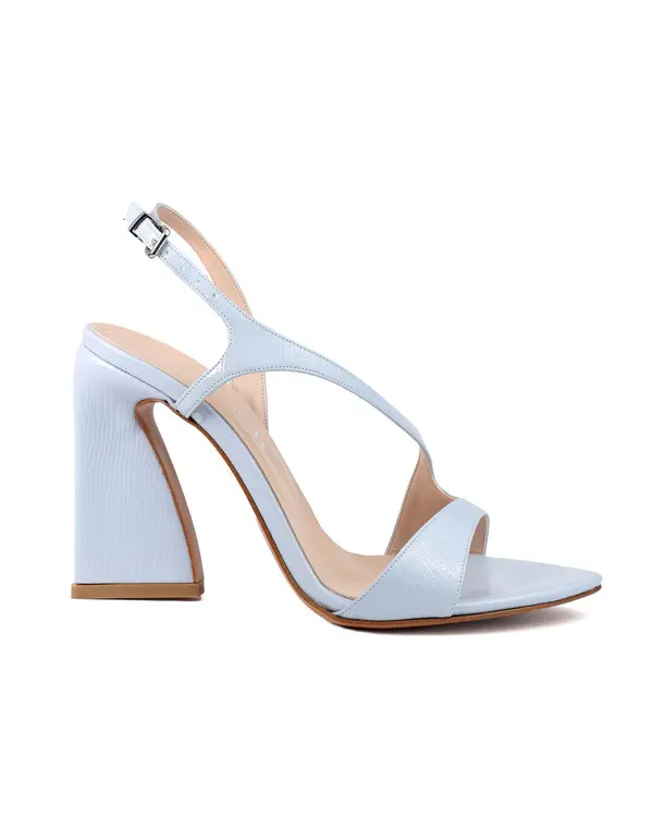 Block Heel Sandals with Ankle Strap