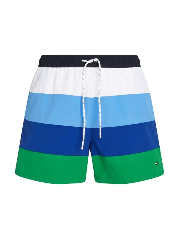 Medium Length Drawstring Swim Trunks
