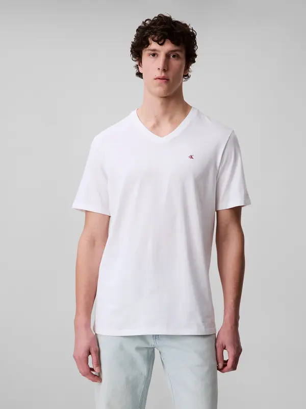 Smooth Cotton V-Neck T-Shirt