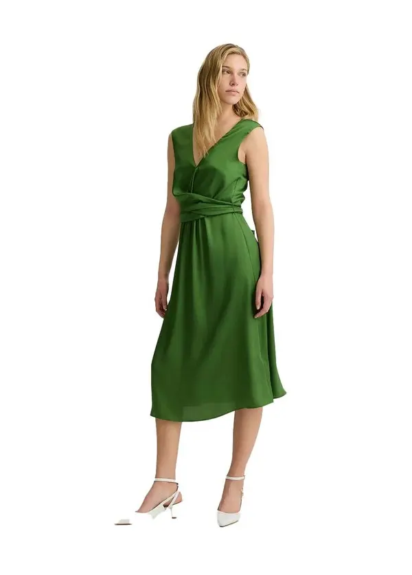 Twill Midi Dress