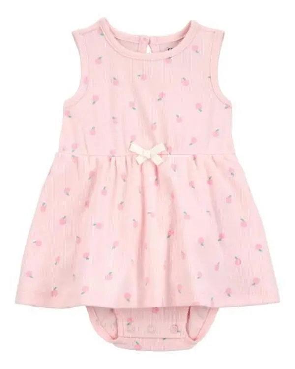 Peach Print Sunsuit