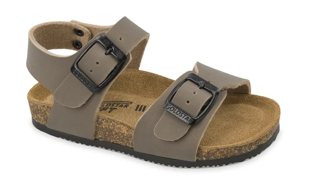 soft insole sandal with two buckles