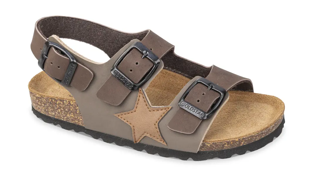 soft insole sandal with three buckles