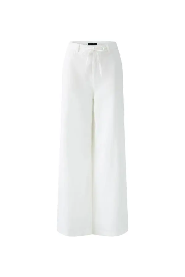Wide-Leg Cotton Trousers