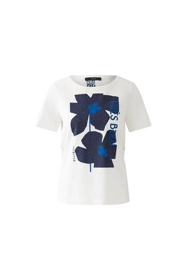 flower motif short Sleeve T-shirt