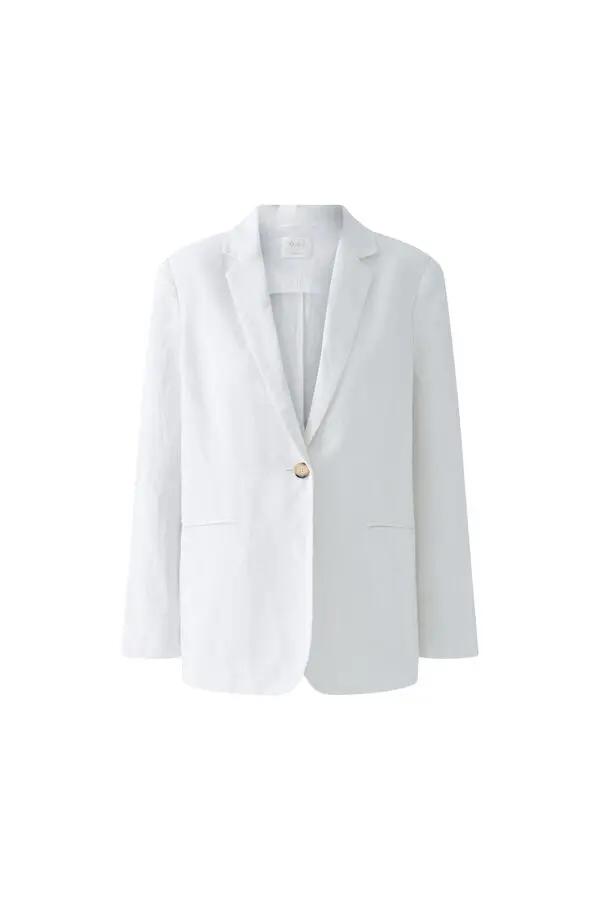  Single-Button Linen Blazer