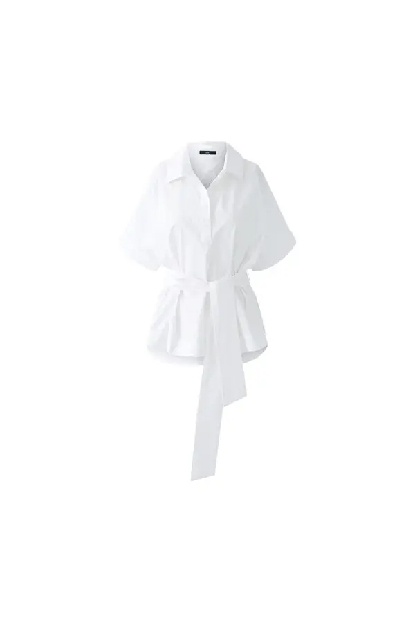  Batwing Sleeve Blouse with Tie Waist