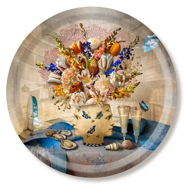 Tray Ø 39cm The philosopher´s study