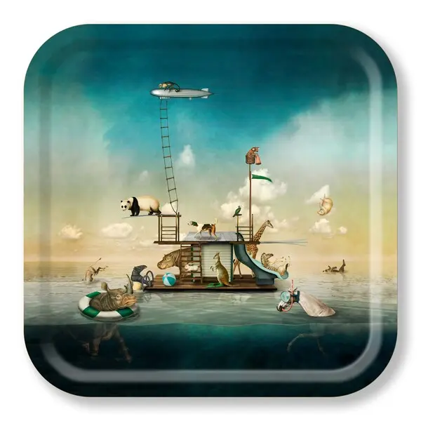 Tray 32x32cm Spring break