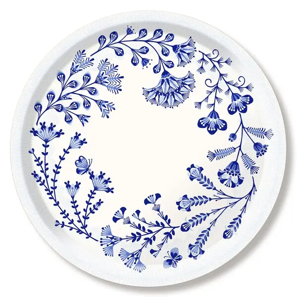Tray Ø 39cm Folk Flower