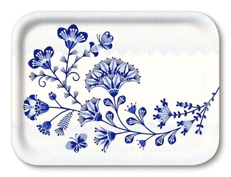 Tray 27x20cm Folk Flower
