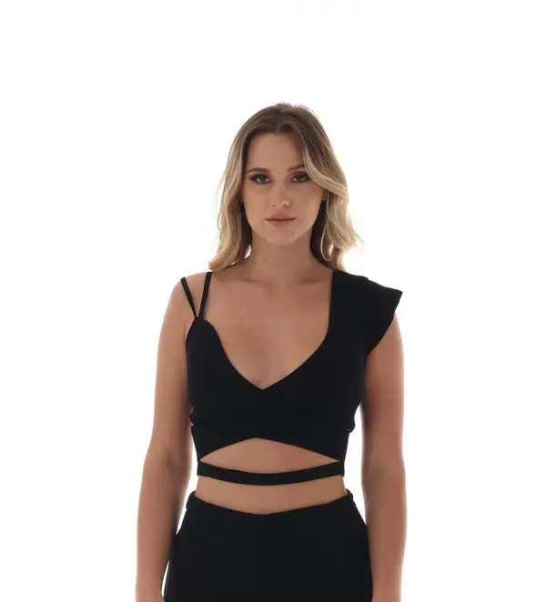 Cropped Wrap Top