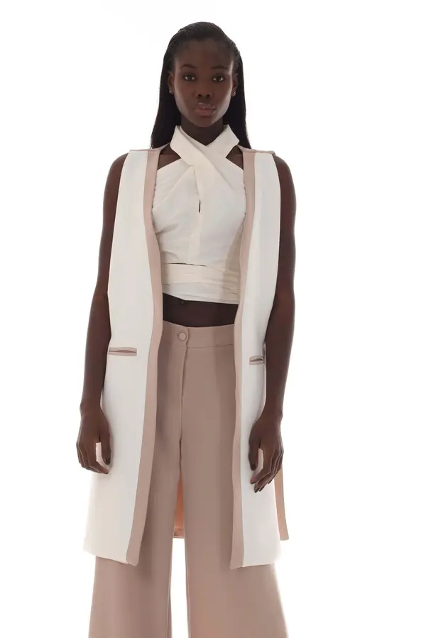 crepe vest and pant set