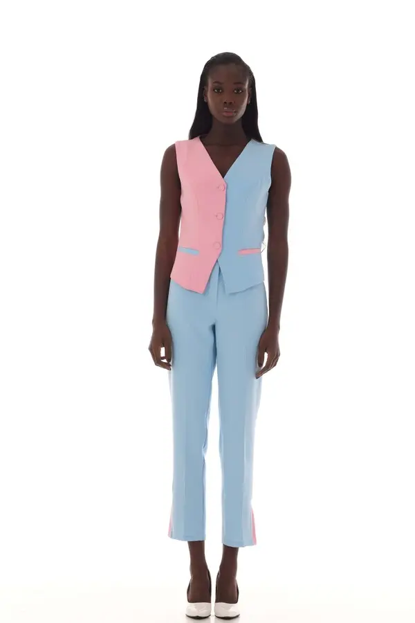 Tailored sleeveless vest and pant set