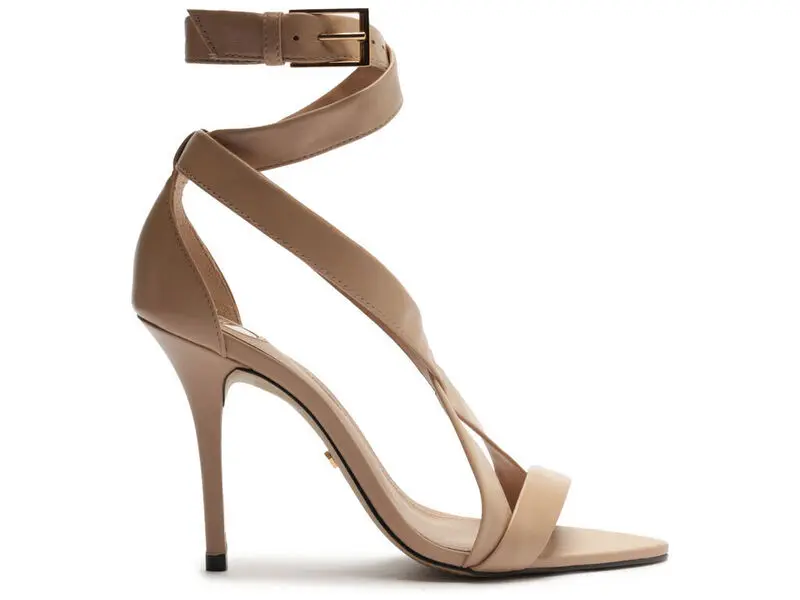 Cross Straps Leather Sandals