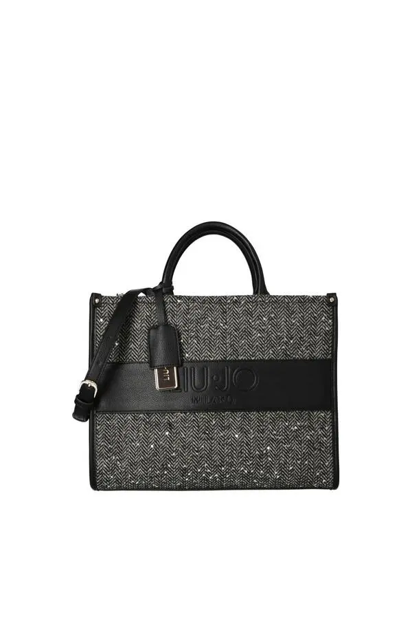 Tweed & Leather Tote Bag Image