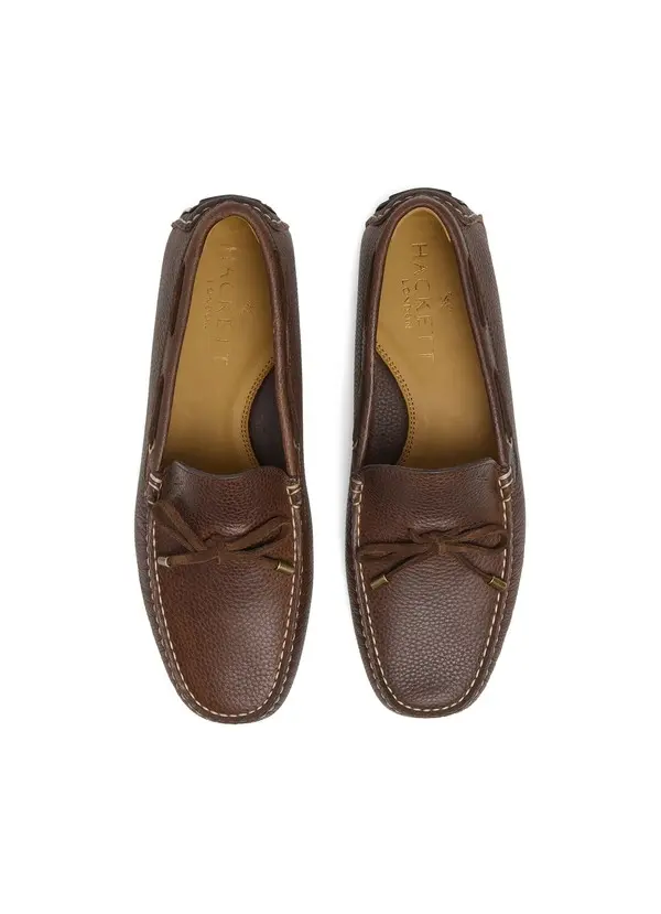 Driver Grained Leather Moccasins