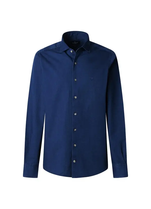 Tailored Fit Dark Wash Denim Shirt