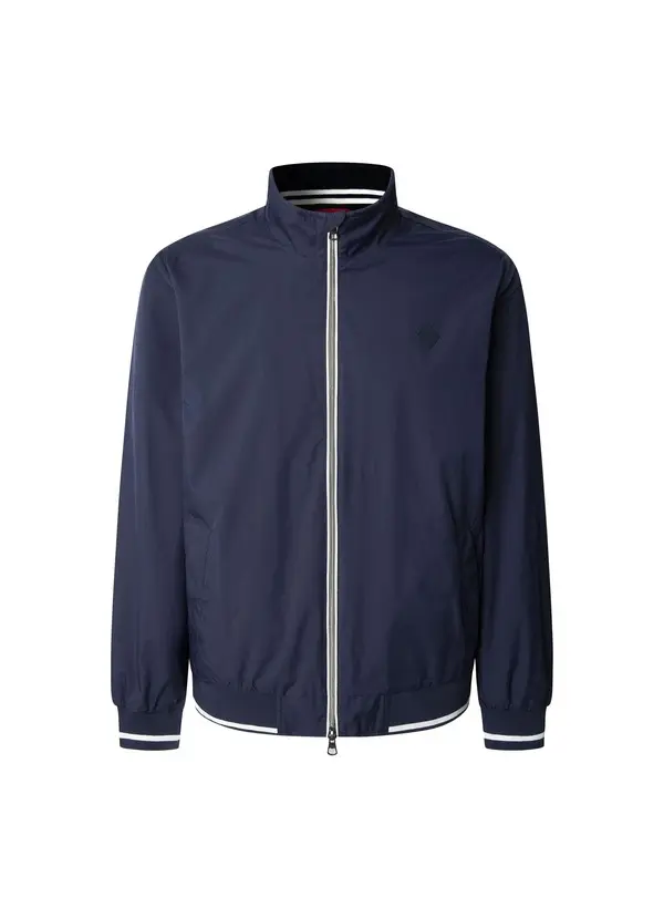 Harrington Jacket with White Stripes