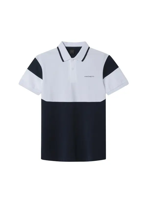 Color Block Short Sleeves Polo T-Shirt