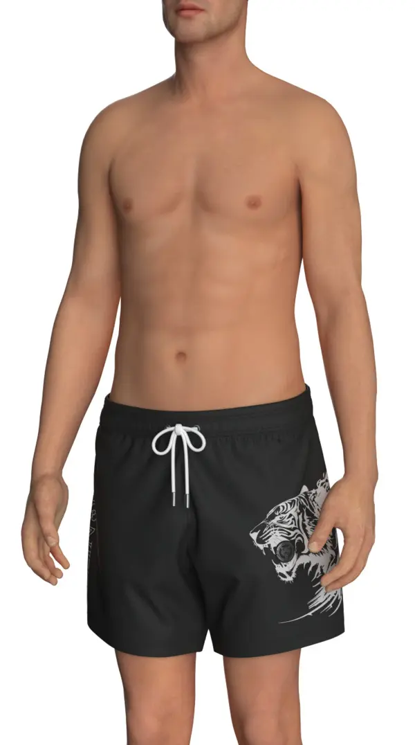 Regular Fit tiger print Swimshort